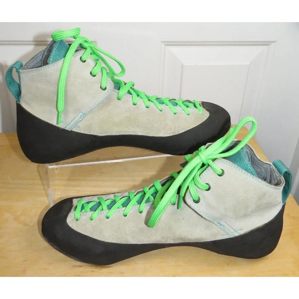 Vintage Retro Five Ten Vertical High Top Lace Up Rock Climbing Shoes Men Size 9